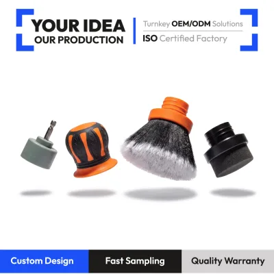 QXCB01 Curveball Large Area Auto Car Detailing Brush Set with Ultra Soft Nylon Filament and Rubber Handle