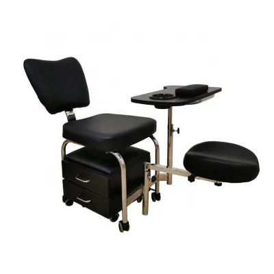 Multifunctional Work Black Portable Simple Nail Station Furniture Manicure Table