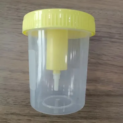Durable Plastic Vacuum Urine Container with Needle, 30ml/60ml/90ml/120ml, Screw-On Closure and Printed Scale for Easy Reading