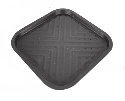 Nonstick Square Pizza Pan Heavy Duty Carbon Steel Pizza Tray Pizza Pan with Holes Pizza Pan for Oven Easy to Clean