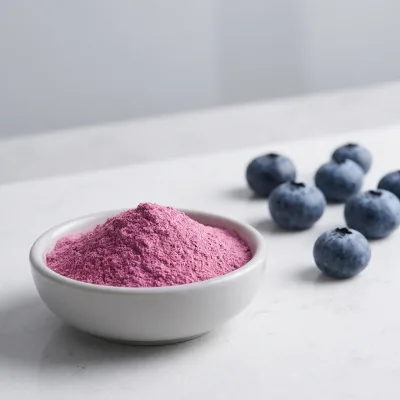 Mild Fruity Aroma Instant Blueberry Juice Powder Spray Dried Fruit Powder Food Flavor Additive Grade