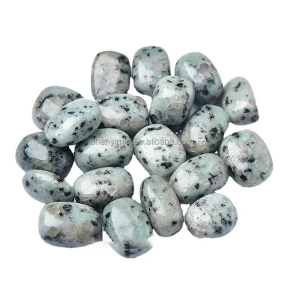 Kiwi Japser Pocket Stone Tumble 20-30mm Natural Tumbled Stone 30-50mm Crystal Chakra Gemstone Palm Stone for Healing