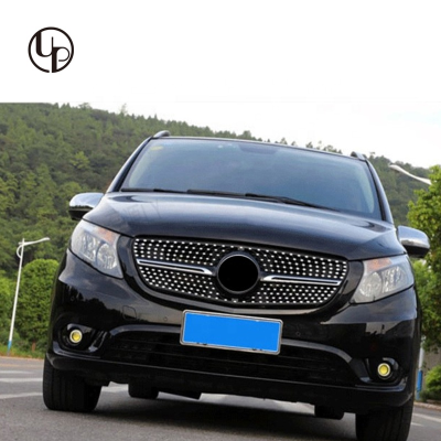 New Style ABS Front Bumper Grille Wholesale Diamond Style Mesh Bumper Grille for V Class Vito W447 Car Grill