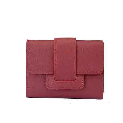HY198 Fashion PU Leather Trifold Clutch Coin Purse Minimalist Credit Card Holder Women's Casual Wallet Girls Zero Wallets