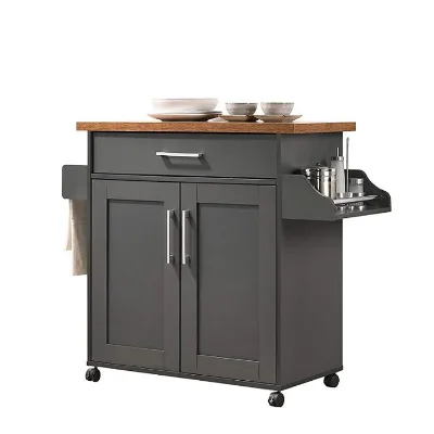 Contemporary Stylish MDF Moving Kitchen Trolley Cart for Dinning Room