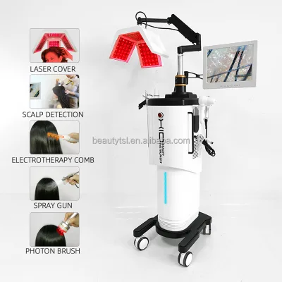 Human Hair Regrowth Oxygen Spray Led Scalp Hair Comb Stimulating Massage Therapy Machine for Men and Women Hair Loss Treatment