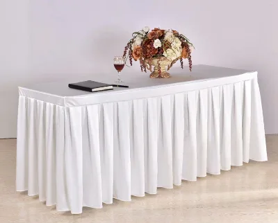 Chinese Dinning Table Cloth Restaurant Wedding Banquet Table Cloth Skirt
