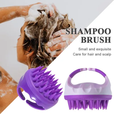 New Product Silicon Handle Hair Brush Shampoo Soft Silicone Hair Scalp Massager Shampoo Brush for Women Men Kids Pets
