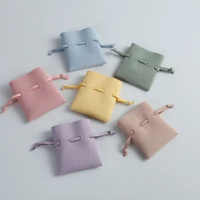 Custom Size LOGO Design Microfiber Jewelry Pouch Jewelry Storage Bag for Earrings Ring, Necklace, Jewelry Packaging and Storage