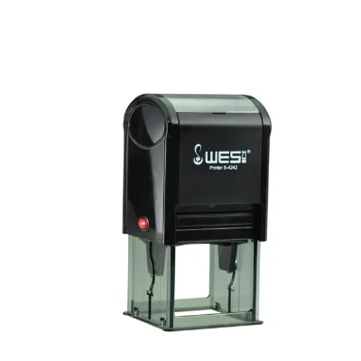 42*42mm Automatic Impression Stamp Self-Inking Custom Text Logo Professional Administrative Tasks for Office Use Made of Plastic