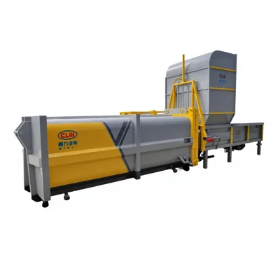 22cbm Horizontal Compactor Station with Rear Platform Feeding for Waste Transfer Station