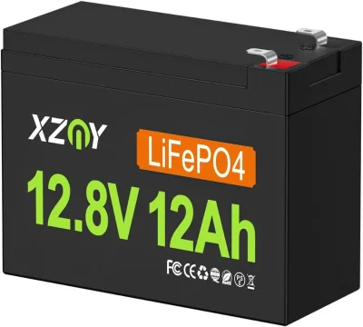 US Stock 12V 12Ah Rechargeable LiFePO4 Battery Replacement for Fish Finder UPS Emergency Light Gate Opener Solar Panel System