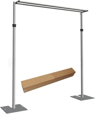 Portable Adjustable Background Kit Portable Pipe and Curtain Background Kit