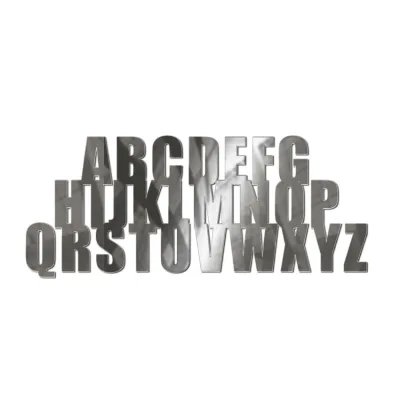 Customized Chrome Plated Cut Out English Letter Metal Car logo Emblem Stickers