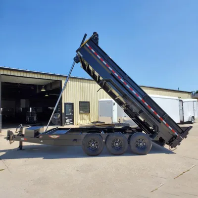 5 Ton Hand-held Pendant Steel Semi-Trailer Side Tipper Dump Trailer