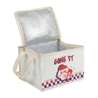 Foil Lined Cooler Carrier with Extra Side Pocket for Beach Day Essentials Useful Kitchen Accessory