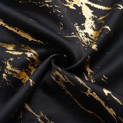 Gold and Silver Foil Printing Hot Stamping Curtains Bedroom Living Room Home Curtains