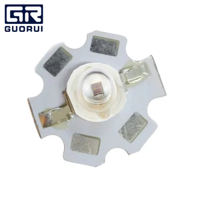 3W High Intensity Red Infrared LED 705nm 700nm with 140 Viewing Angle and 50000 Hours Lifespan Star PCB Board