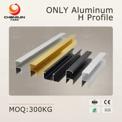H Type Aluminum Handle Profile Customized Cut Length OEM Custom Size Minimalist Design Aluminum H Channel Handle