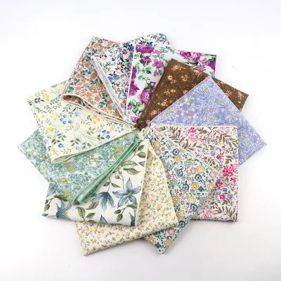 Vintage Floral Cartoon Printed Handkerchief Cotton Women Men Wedding Suits Pocket Square Adult Gift Accessory High Quality
