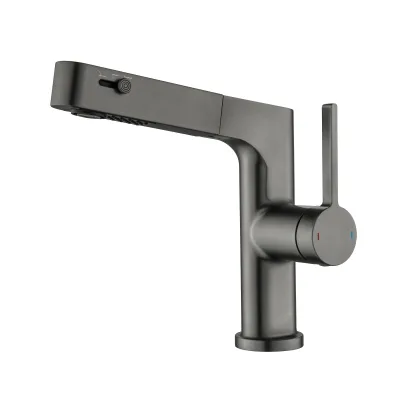 Classic Countertop Installation Single Handle Pull-out Basin Faucet Mixer Modern Unique square Multifunctional Faucet