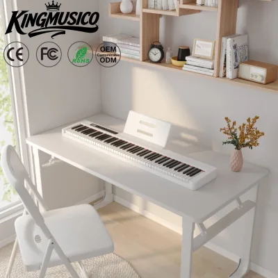 Digital Portable Piano 88 Keys Electronic Piano Playing Instrument Light Electronic Organ with Rechargeable Battery and Case