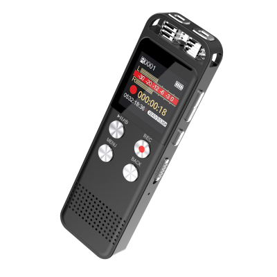 Aomago L577 32GB Voice Activated MP3 Player with Dual Microphones Stereo Sound Noise Reduction WAV Audio Recording