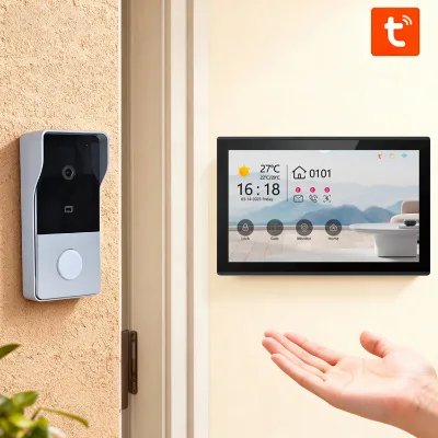 Hiwink Smart Home Security System 4MP Door Station 10.1" Indoor Monitor Support 1TB TF Card Motion Detection Remote Unlock