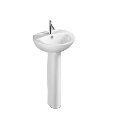 Sanitary Ware Wholesale Export Factory Ceramic Pedestal Basin Sink for Ethiopia Market
