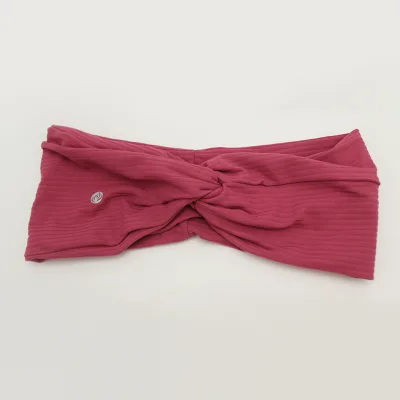 European and American Custom logo Knot Front Soft Elastic Threaded Knot Women Hair Accessory Headband