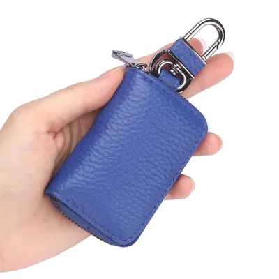 Custom Embossed logo PU Leather Men's Car Key Holder