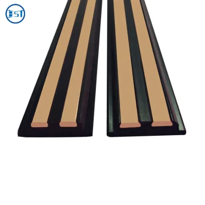 Custom Plastic PVC/ABS LED Track Profile with Copper Strip for Magnetic Track Lighting