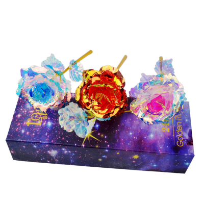Wholesale Cheap Price Gold Foil Roses Long Stem Galaxy Roses