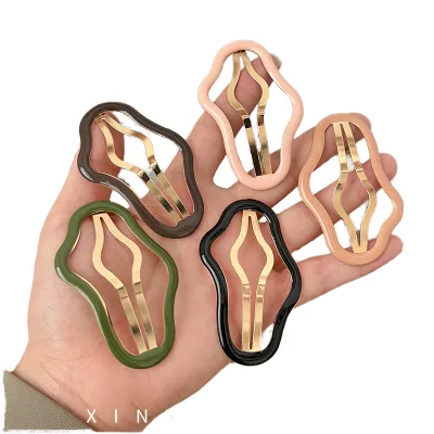 DOWELL Children's Metal Hair Clip Cloud Hollow-out Broken Hair BB One-Line Side Clip & Back Headdress Sweet Style for Kids