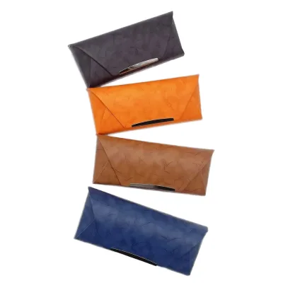 High-quality Handcrafted Leather Sunglasses case Featuring Custom logo Stylish Appearance Protective Function Print Words