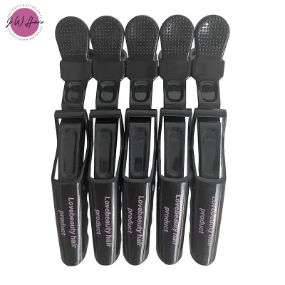 High Quality Hair Salon Accessories Matt Color Custom Plastic Alligator Clips Hair Clip for Salon