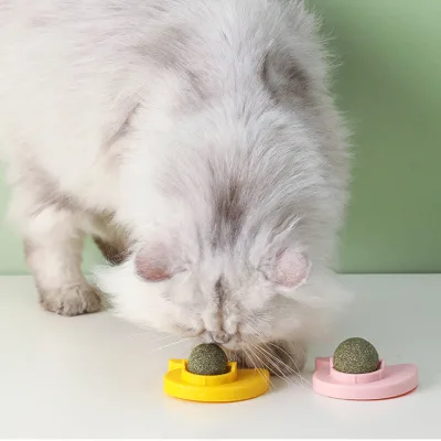 Catnip Ball Licks Lico Sticky Spinning Peppermint Ball Wood Day Polygonum Removing Hairballs Grinding Teeth Cleaning Teeth