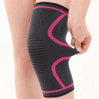 Nylon Silicon Knee Sleeve Compression Knee Brace Knee Support For Running Basketball