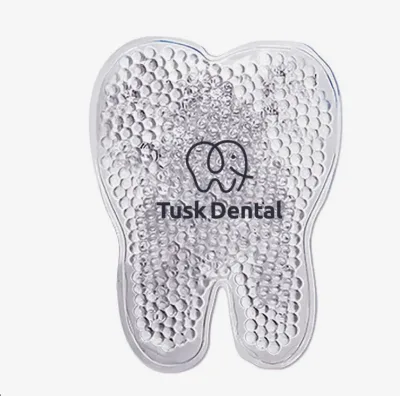 Customized Tooth Shape Hot Cold Gel Packs Promotional Gift Custom Logo Service Relief for TMJ Teeth Whitening Travel
