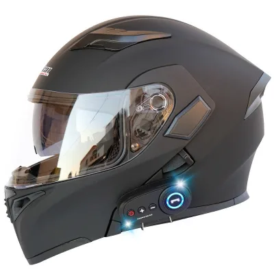 Full Face Electronic Bike Motorcycle Helmet Windproof Fog-Proof Warm Motorcycle Helmet With Adjustable Vents