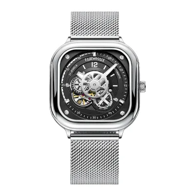 Custom Logo OEM Luxury Automatic Mechanical Watches Milanese Watch Strap Waterproof High Quality Mechanic Watch for Men FW-6500