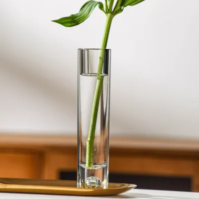 New Material Desktop Rose Vase Small Size Plastics Transparent Anti-Drop Dry Flower Arrangement Wedding Decorations Living Room