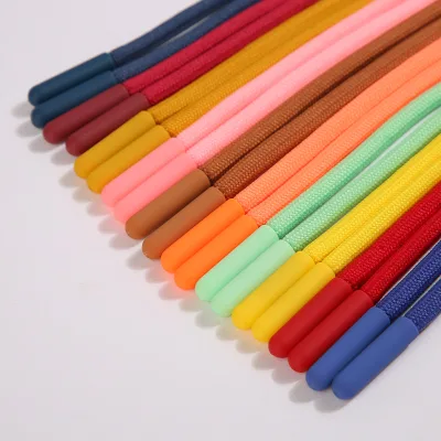 Factory Price Encryption Plastic Paint Tips Polyester Core Hiking Outdoor Round Shoelaces