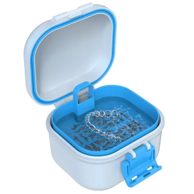 Waterproof Denture Soaking Cup for Dental Medical Industrial Packaging Single Layer Snap Closure Plastic Design OEM Manufacturer