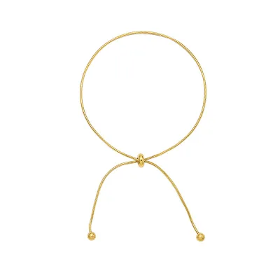Small Niche Design with Adjustable Drawstring for Women Simple Retro Style Non Fading Stainless Steel 18k Gold Anklet