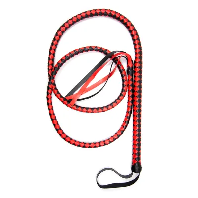 BDSM Woven Leather Whip Multiple Black, Red, and White Woven Rope Whips Popular SM BDSM