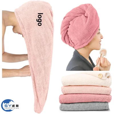 Customized High-end Microfiber Fabric Hair Drying Towel Hair Salon Beauty Salon Same Style Absorbent Soft Hair Drying Cap