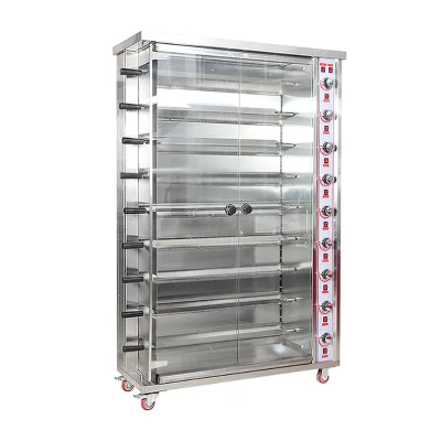 2022 Hot Sale Industrial 9 Layers Rotating Grill Chicken Rotisserie Oven Gas/Electric Powered for 54 Whole Turkey