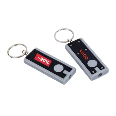 Multifunctional Plastic Mini Pocket Torch Keychain OEM Keychain Flashlight With Logo