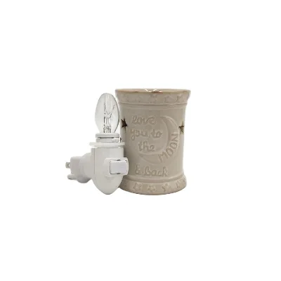 Ceramic Plug-In Candle Warmer Lamp Midsized Fragrance Warmer with Light Pluggable Candle Warmer